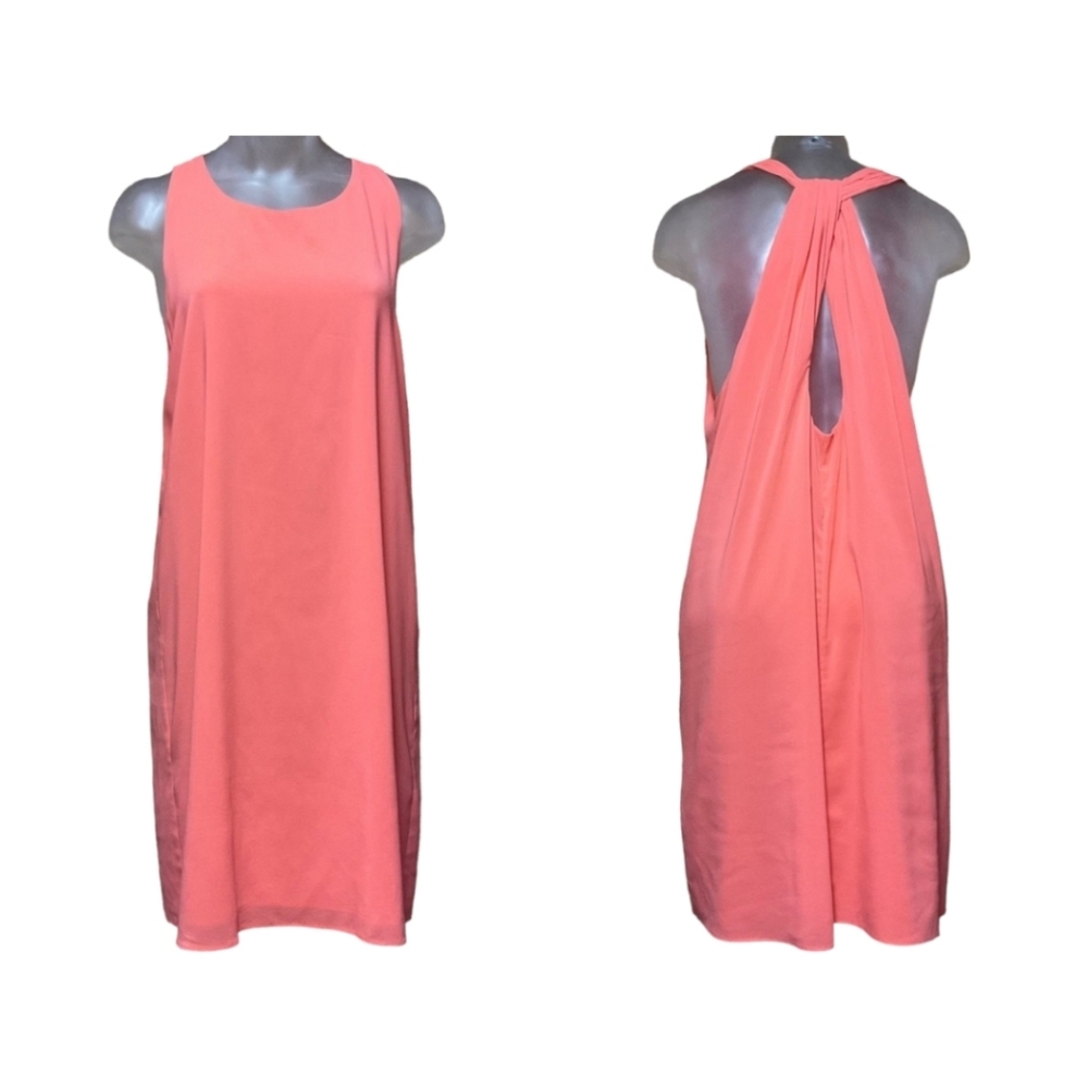 Alice & Olivia Liz Twist Back Silk  Mini Dress Size Medium Lightweight Resort